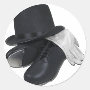Pegatina Redonda TopHatTapShoesGloves012511