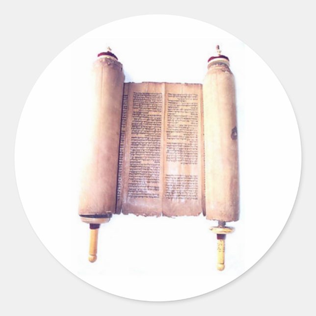 PEGATINA REDONDA TORAH (Anverso)