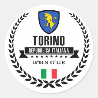 Pegatina Redonda Torino