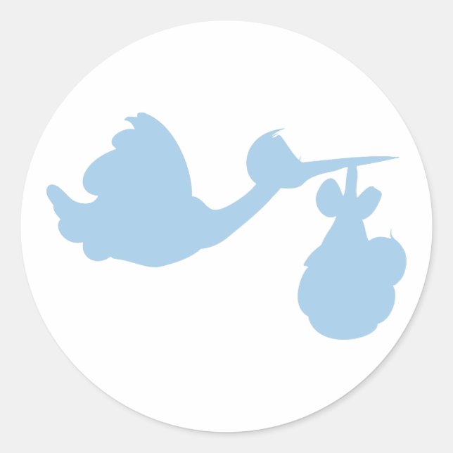 Pegatina Redonda Tormenta con bebé (Anverso)