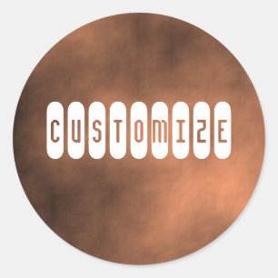 Pegatina Redonda Tormenta de arena marciana - Plantilla