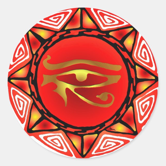 Pegatina Redonda Tormenta de Horus (Anverso)