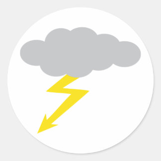 Pegatina Redonda tormenta eléctrica