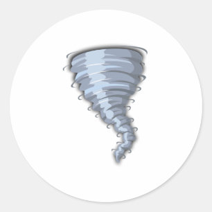 Pegatina Redonda Tornado