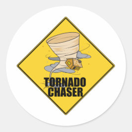 Pegatina Redonda Tornado Chaser