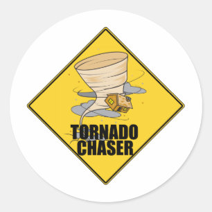 Pegatina Redonda Tornado Chaser