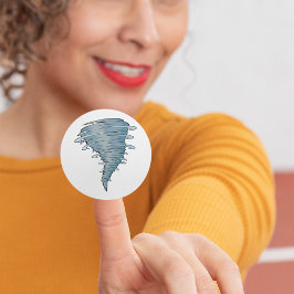 Pegatina Redonda Tornado Stickers