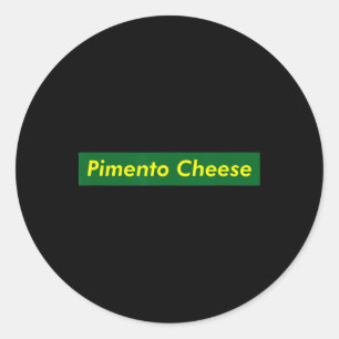 Pegatina Redonda Torne de Golf Divertido Sándwich de Queso Pimiento