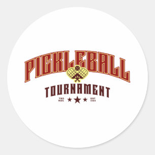 Pegatina Redonda Torneo de baloncesto Vintage