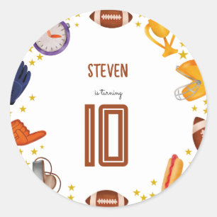 Pegatina Redonda Torneo de fútbol americano
