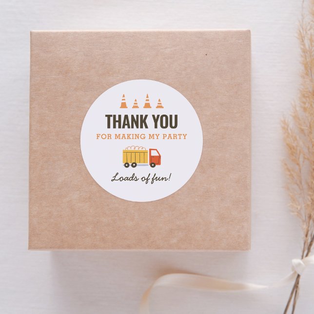 Pegatina Redonda Torneo de vertederos de construcción Parte de cump (Subido por el creador)