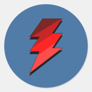 Pegatina Redonda Tornillo delgado Lightning azul