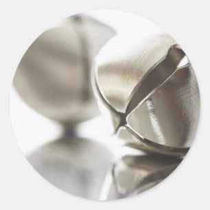 Pegatina Redonda Tornillos de jingle plateado