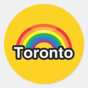 PEGATINA REDONDA TORONTO LLUVIA DEL ORGULLO LGBT