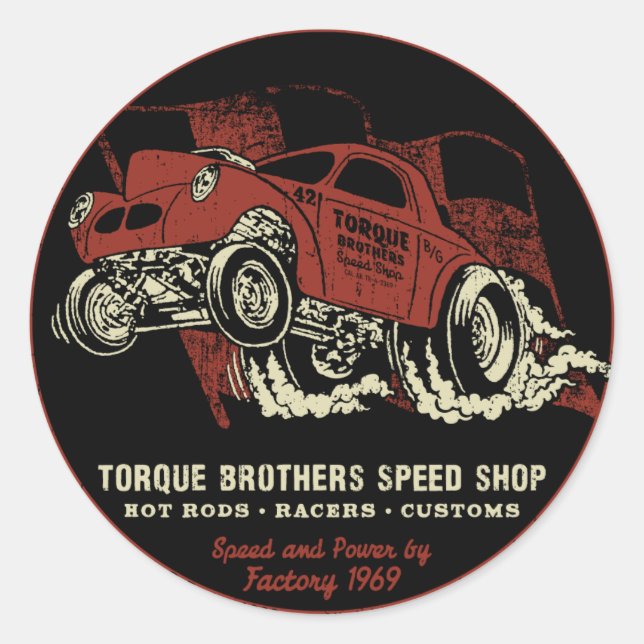 Pegatina Redonda Torque Brothers TB018A (Anverso)