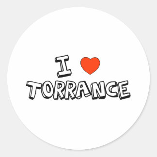 Pegatina Redonda Torrance del corazón