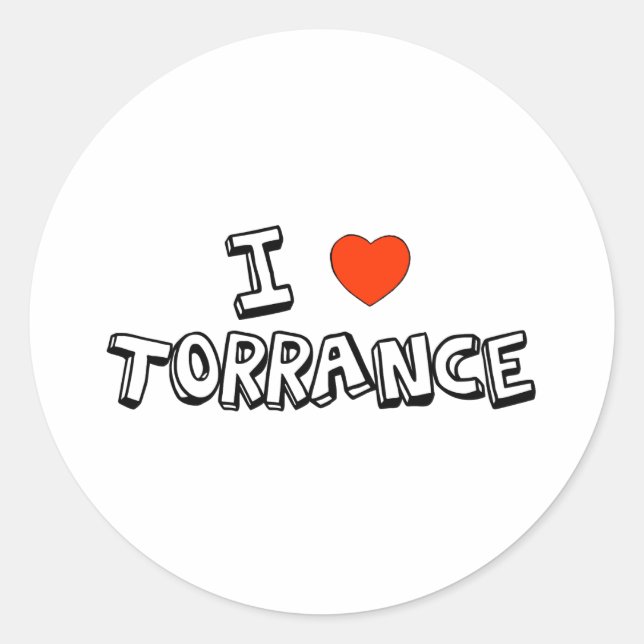 Pegatina Redonda Torrance del corazón (Anverso)