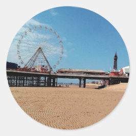 Pegatina Redonda Torre Blackpool