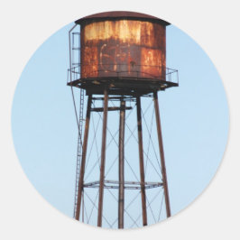 Pegatina Redonda Torre de agua