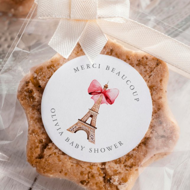 Pegatina Redonda Torre Eiffel París Gracias (Subido por el creador)