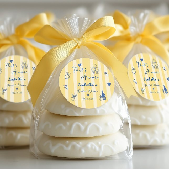 Pegatina Redonda Torta de Cumpleaños de Boda Caprichosa y Dibujada  (Subido por el creador)