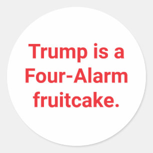 Pegatina Redonda Torta De Frutas Peligrosa Trump Hankamer Artjunkha