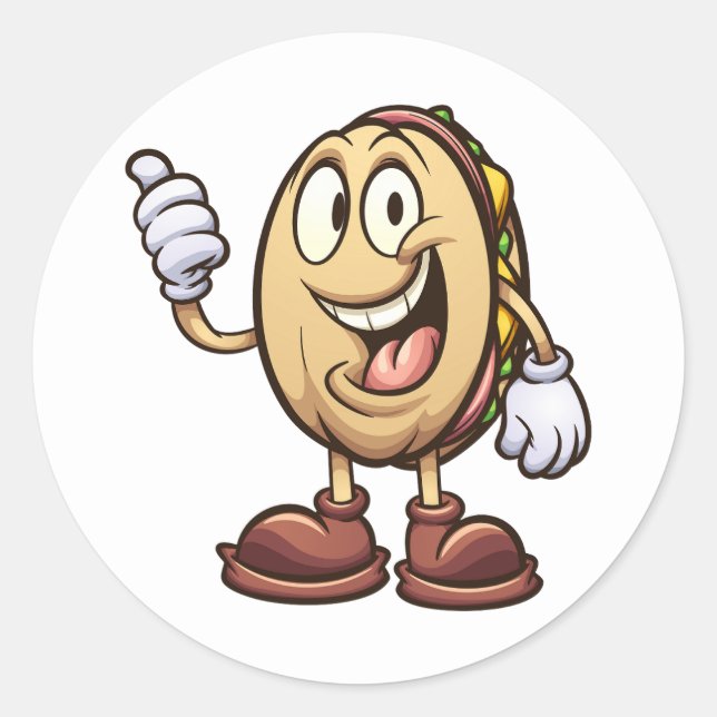 Pegatina Redonda torta mexicana (Anverso)