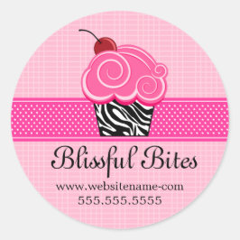 Pegatina Redonda Tortas de repostería y repostería