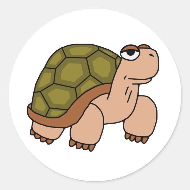 Pegatina Redonda Tortoise (Anverso)