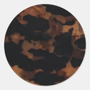 Pegatina Redonda TortoisesHell Seamless Pattern, Moda TortoiseShell