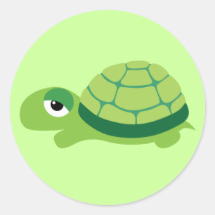 Pegatina Redonda tortuga