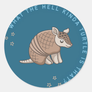 Pegatina Redonda tortuga