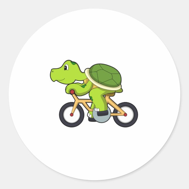 Pegatina Redonda Tortuga con bicicleta.PNG (Anverso)