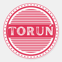 Pegatina Redonda Toruń City Pride Emblem – Polish Identity