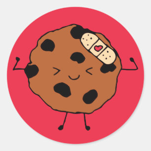 Pegatina Redonda Tos Cookie Esperan Que Te Sientas Mejor Diseño Gra