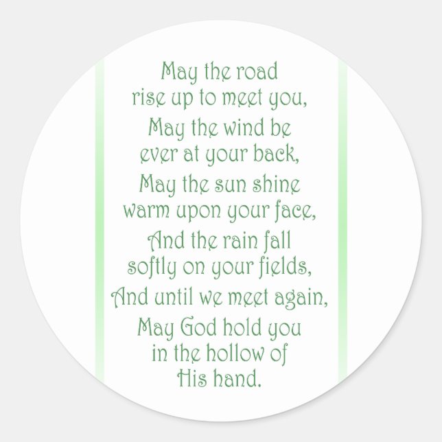 Pegatina Redonda Tosta irlandesa (Anverso)