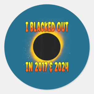 Pegatina Redonda Total Solar 2017 Blacked Out