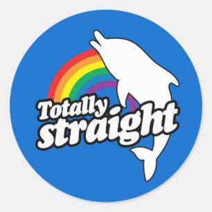 Pegatina Redonda TOTALLY STRAIGHT DOLPHIN - BLANCO - (2).png
