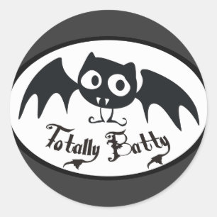 Pegatina Redonda Totalmente Batty