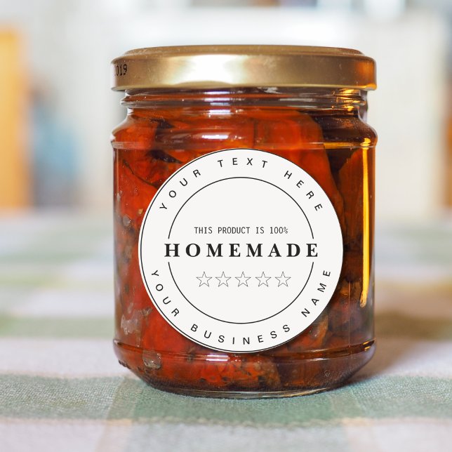 Pegatina Redonda Totalmente editable HOMEMADE para pequeñas empresa (Subido por el creador)