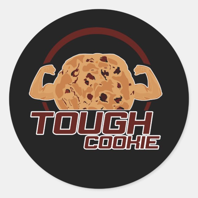 Pegatina Redonda Tough Cookie (Anverso)