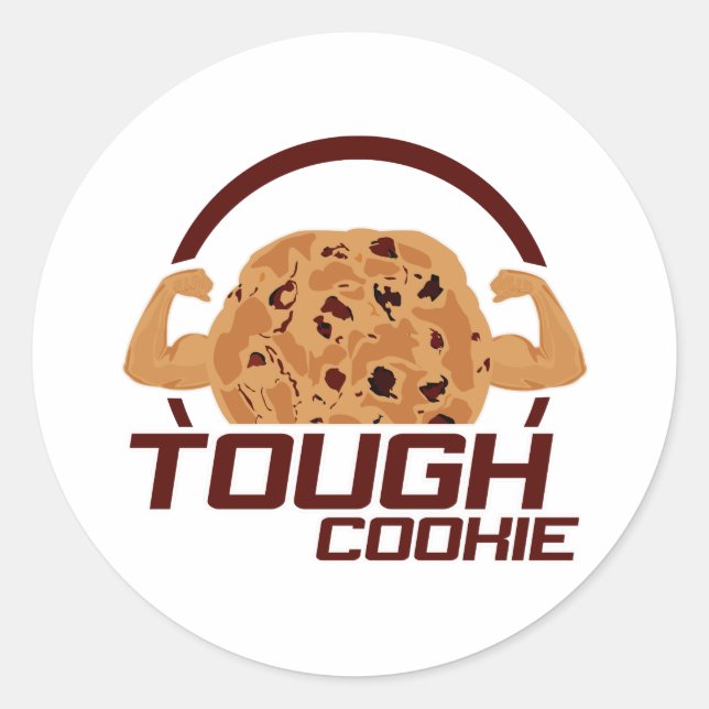 Pegatina Redonda Tough Cookie (Anverso)