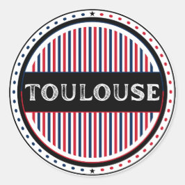 Pegatina Redonda Toulouse City Pride Emblem – French Identity
