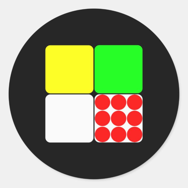 Pegatina Redonda Tour de France Jerseys 3 Black (Anverso)