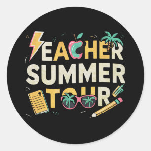 Pegatina Redonda Tour de verano 2024 por los profesores