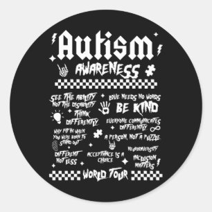 Pegatina Redonda Tour Mundial del Autismo