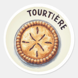 Pegatina Redonda Tourtière autocollant