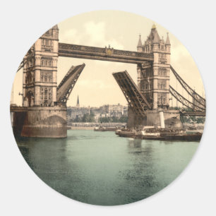 Pegatina Redonda Tower Bridge I, Londres, Inglaterra