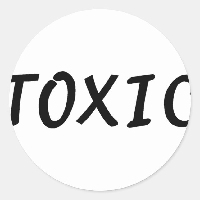 Pegatina Redonda Tóxico (Anverso)