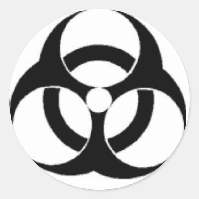 Pegatina Redonda tóxico (Anverso)